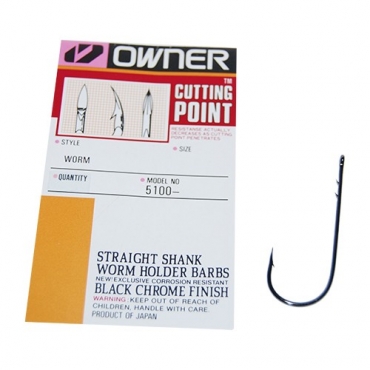ANZUELO OWNER STRAIGHT SHANK WORM 2/0 (6ud)