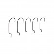 ANZUELO TEETH WORM HOOK BLACK NICKEL 3/0 (5ud)