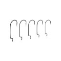 ANZUELO TEETH WORM HOOK BLACK NICKEL 3/0 (5ud)