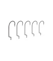 ANZUELO TEETH WORM HOOK BLACK NICKEL 1/0 (5ud)