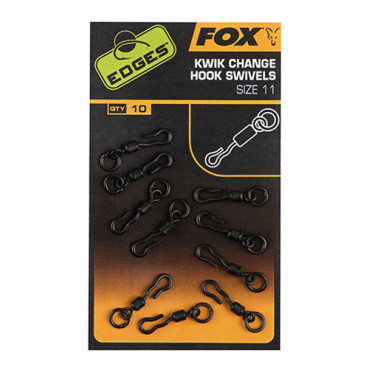 FOX EDGES KWIK CHANGE HOOK RING SWIVELS 11 (10ud)