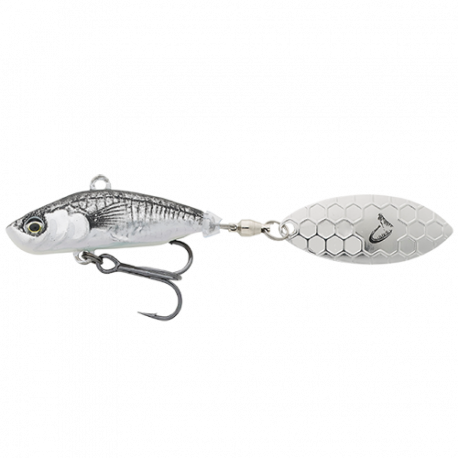 SAVAGE GEAR 3D STICKLEBAIT TAIL SPIN 7,3 CM 13 GR BLACK SILVER