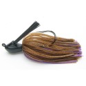 TUNGSTEN JIG RUBBER KEITECH MODEL 1 CASTING JIG 3/8 OZ 008 BROWN PURPLE (1ud)