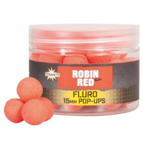 DYNAMITE BAITS BOILIES DUMBELLS POP-UP ROBIN RED FLURO 15 MM 