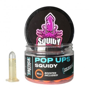 TACTICA BOILIES SQUIDY POP UP 15 MM FLUOR ORANGE (150 ML)
