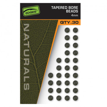 FOX TAPERED BORE BEADS EDGES 4 MM  (30ud)