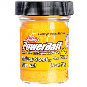 BERKLEY POWERBAIT TROUT BAIT CHEESE GLITTER (50g)