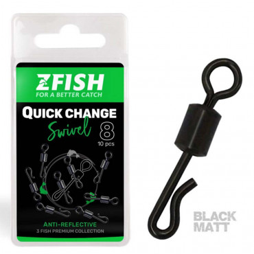 Z-FISH QUICK CHANGE SWIVEL 8 BLACK MATT