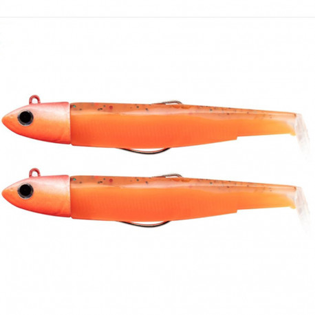 BLACK MINNOW 90 DOBLE COMBO FIIISH 2  ORANGE GLOW 10 g
