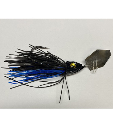 TUNGSTEN JIG DCAST BLADE JIG HEAD BLACK BLUE