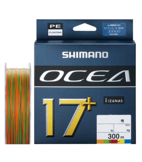SHIMANO LINE OCEA 17 + BRAID  MULTICOLOR PE 6 300M. 105 LB
