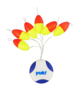 YUKI BEAD FLOATING L 18 YELLOW RED FLUO
