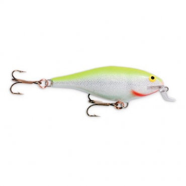 RAPALA SHALLOW SHAD RAP SILVER FLUORESCENT CHARTREUSE 9 CM (12 G)
