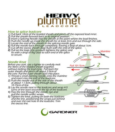 LEADCORE HEAVY PLUMMET GARDNER MARRON (45 LB, 20 M)
