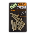 TAIL RUBBERS SAFETY LEAD CLIP FOX EDGES 7 TRANS KHAKI (10ud)