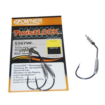 ANZUELO OWNER TWISTLOCK LIGHT WEIGHTED CPS 4/0 3/32 OZ (3ud)