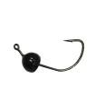 TUNGSTEN JIG DCAST WACKY JIG HEAD BLACK (3ud)