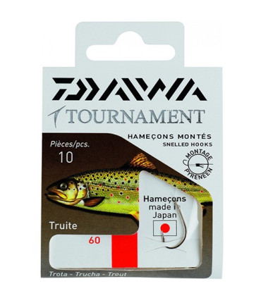 ANZUELO MONTADO DAIWA TOURNAMENT TRUCHA INVERTIDO 8 0,20MM (10ud)