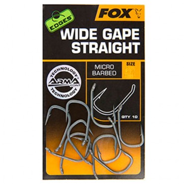 ANZUELO FOX EDGES WIDE GAPE STRAIGHT 6 MICRO BARBED (10ud)