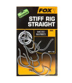 ANZUELO FOX EDGES STIFF RIG STRAIGHT 4 MICRO BARBED (10ud)