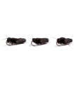 NASH ZIG BUGS BLACK SEDGE BARBLESS (3ud)