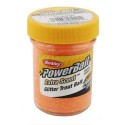 BERKLEY POWERBAIT TROUT BAIT FLUORESCENT ORANGE/GLITTER (50g)
