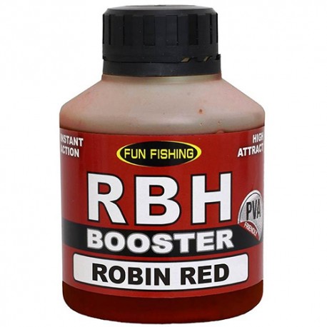 FUN FISHING RBH BOOSTER ROBIN RED 250 ML.