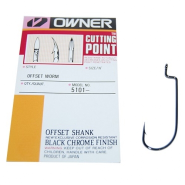 ANZUELO OWNER OFFSET SHANK WORM 5/0 (5ud)